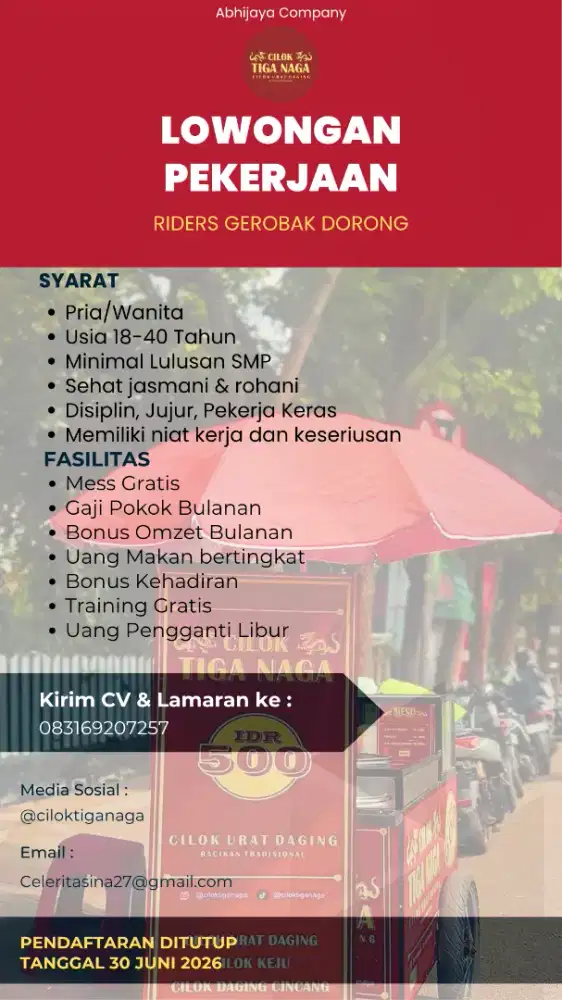 Riders Gerobak Cilok Tiga Naga