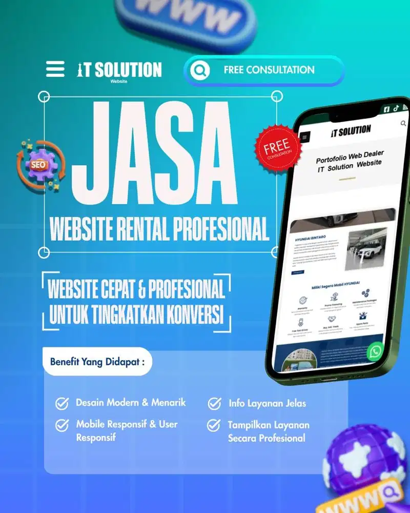 Pembuatan Website Rental Profesional dan Modern