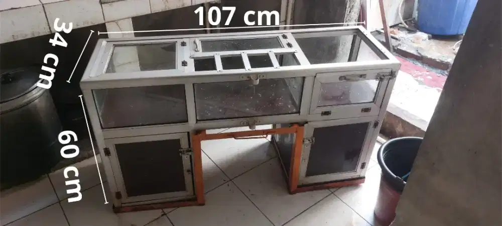 Jual booth atau gerobak motor  diameter P 107 cm x l 34 cm  x t  60 cm