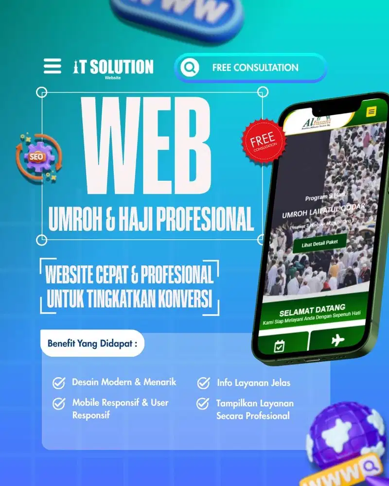 Pembuatan Website Agen Umroh dan Haji Modern