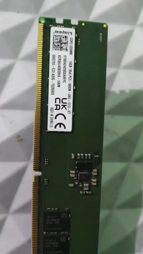 RAM 16GB DDR5 PC5-5600B UDIMM Second Original Kingston Memory PC