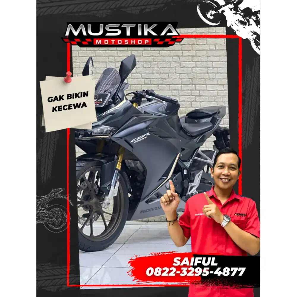Odo 13rb Istimewa!!Honda CBR 150R ABS 2023 Black Plat Jatim-Mustika