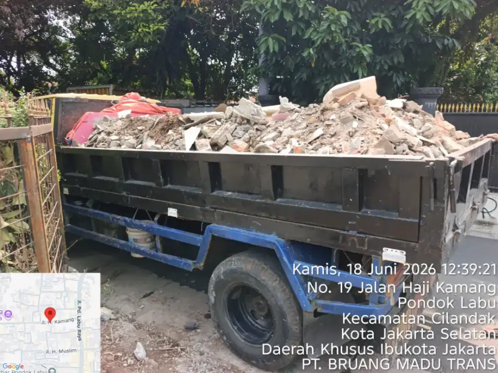 Jasa buang puing dan angkutan sampah