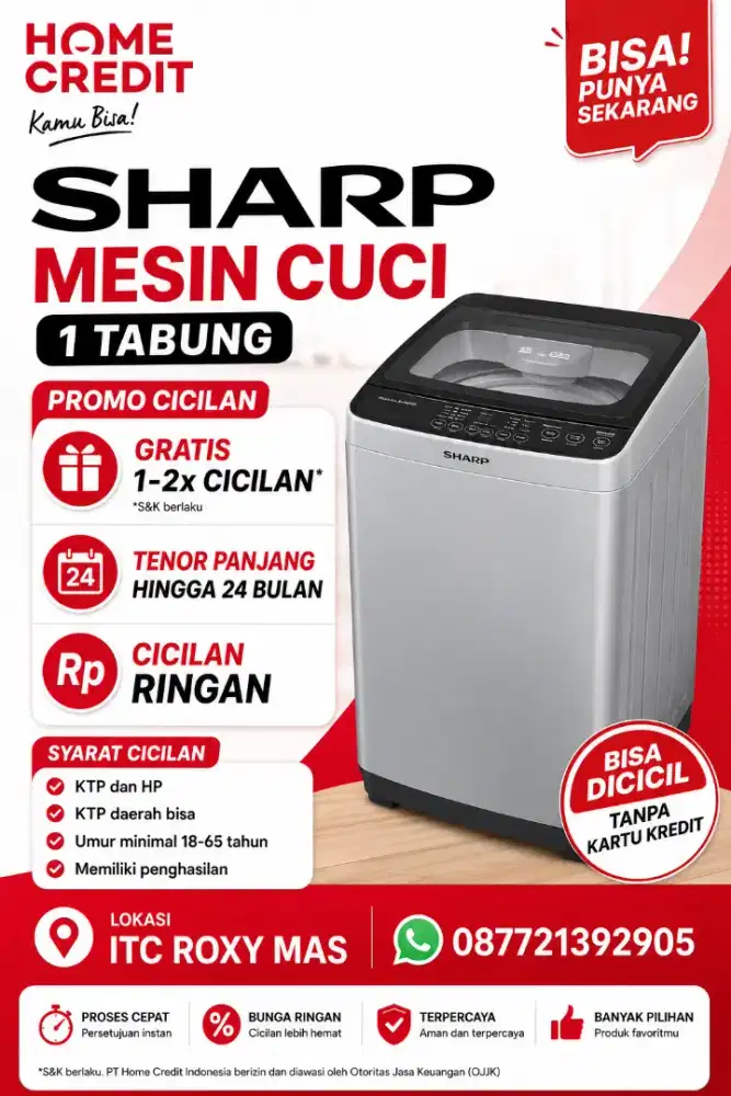 Promo cicilan Sharp mesin cuci