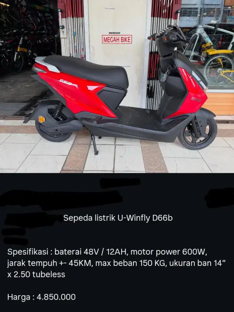 KREDIT SEPEDA LISTRIK TANPA DP, GRATIS 1X ANGSURAN
