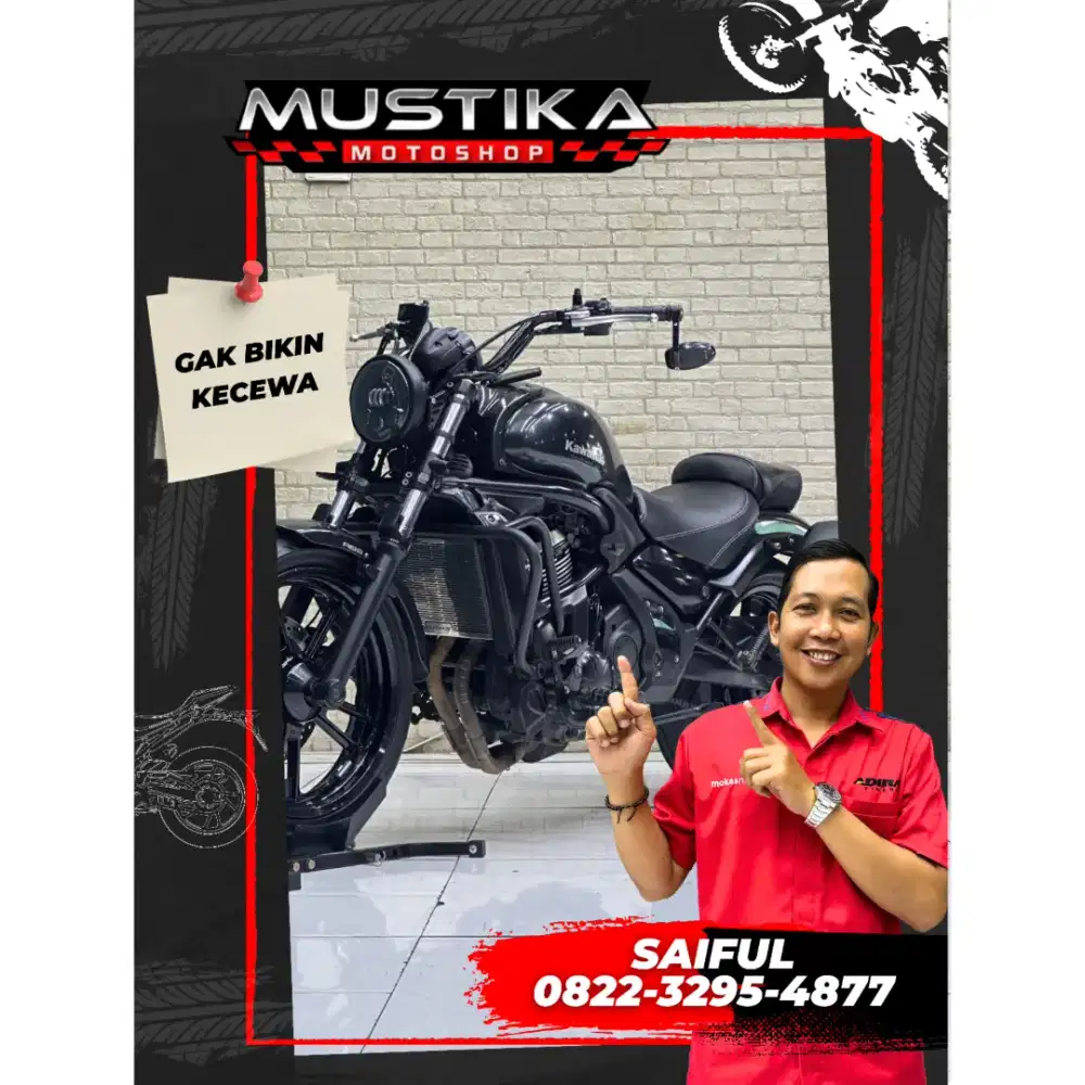 Perfect Condition!!Kawasaki Vulcan 650cc 2015 Plat H Mulus-Mustika