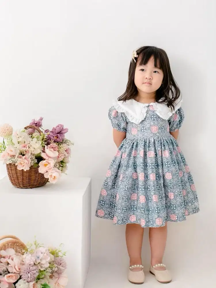 Preloved Baju Dress Batik Anak Perempuan