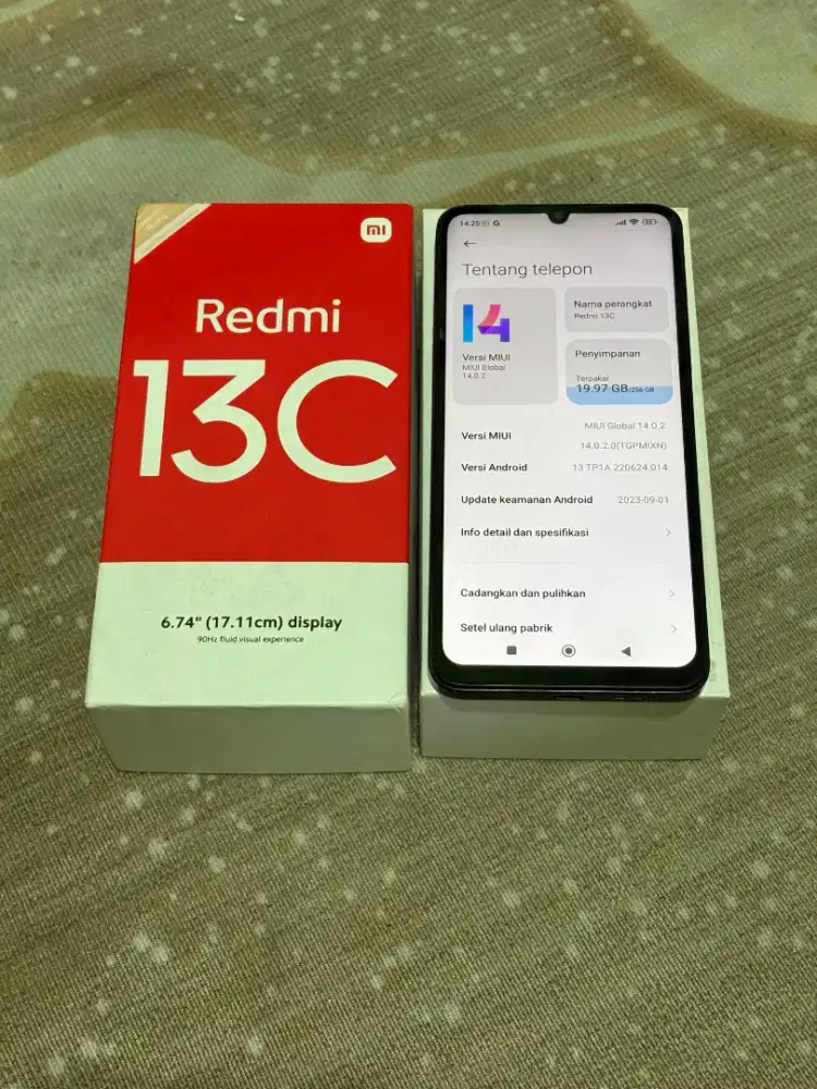 Redmi 13c 8/256 hp dus saja