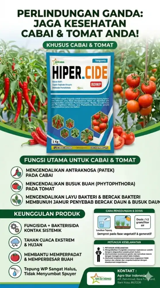 Fungisida HIPERCIDE 80 WP 1kg