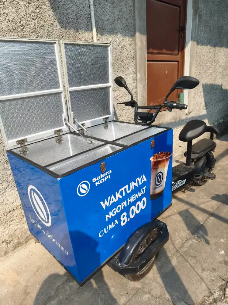 DIJUAL GEROBAK LISTRIK KOPI SECOND SIAP PAKAI
