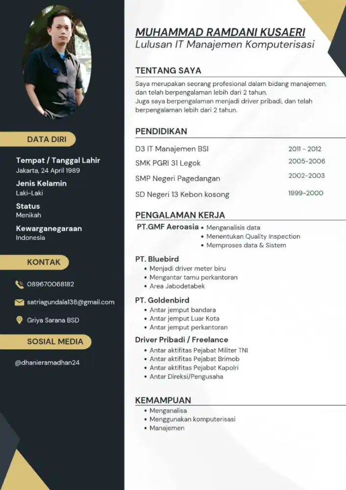 Freelance / Driver pribadi