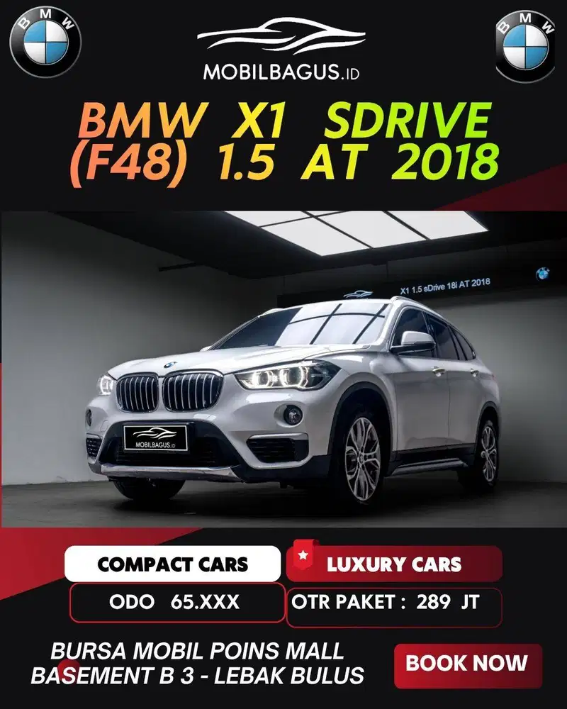 [VERYLOW KM!!!] BMW X1 1.6 sDrive 18i (F48) AT 2018 NoPol Genap
