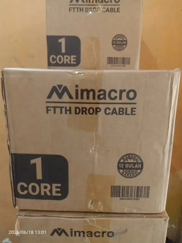 Kabel Fiber Optik FTTH Drop Cable 1 Core Mimacro 1000 Meter