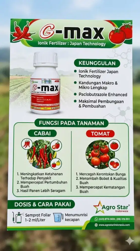 Pupuk cair G-Max 250ml