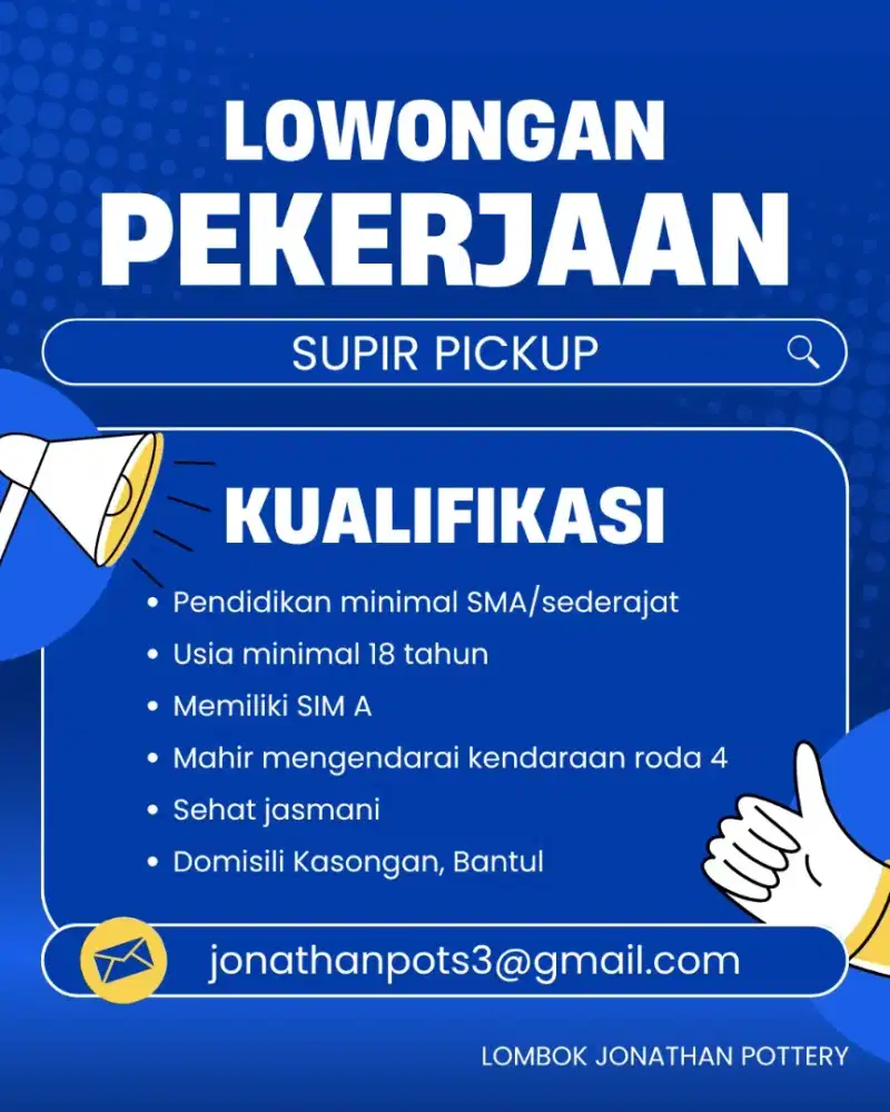 Supir Pick Up Angkut Gerabah