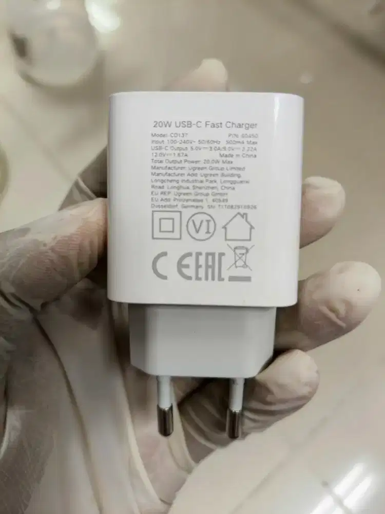 Kepala charger ugreen c to c ori 20 watt