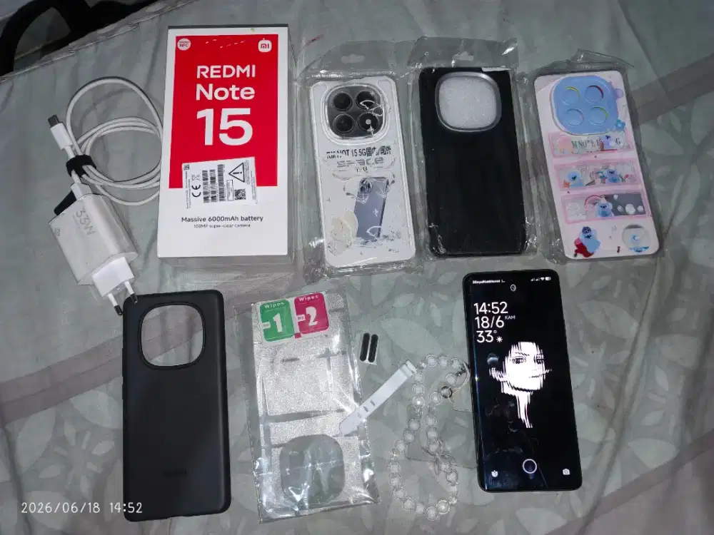 Jual hp Xiaomi redmi note 15 6/128GB MULUSSSS LIKE NEW