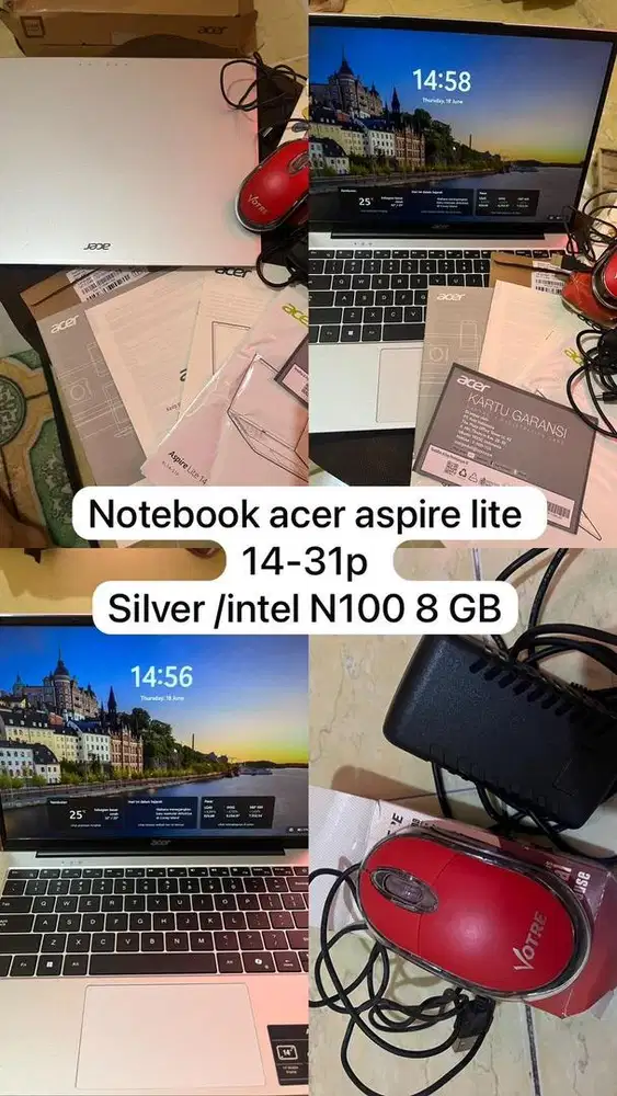 Laptop acer silver