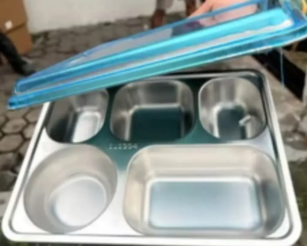 (KRANGGAN TEKNIK)ompreng foodtray sus 304 stainless steel utk mbg
