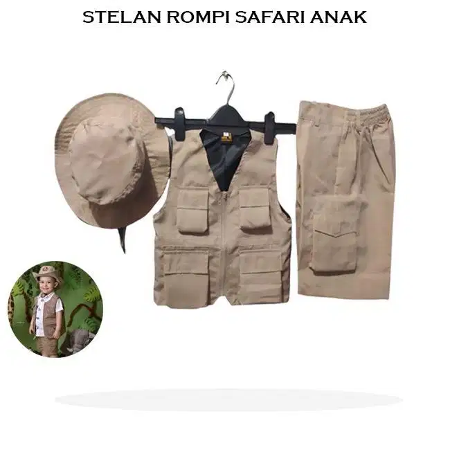 Preloved SETELAN BAJU SAFARI ANAK/SAFARI SET ZOO/PAKET BAJU SAFARI