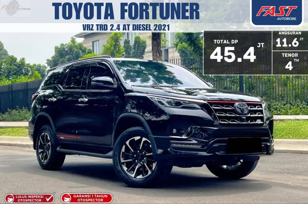 KM RENDAH GARANSI1TH PJAK PNJG  TOYOTA FORTUNER VRZ TRD 2021 2.4 METIK