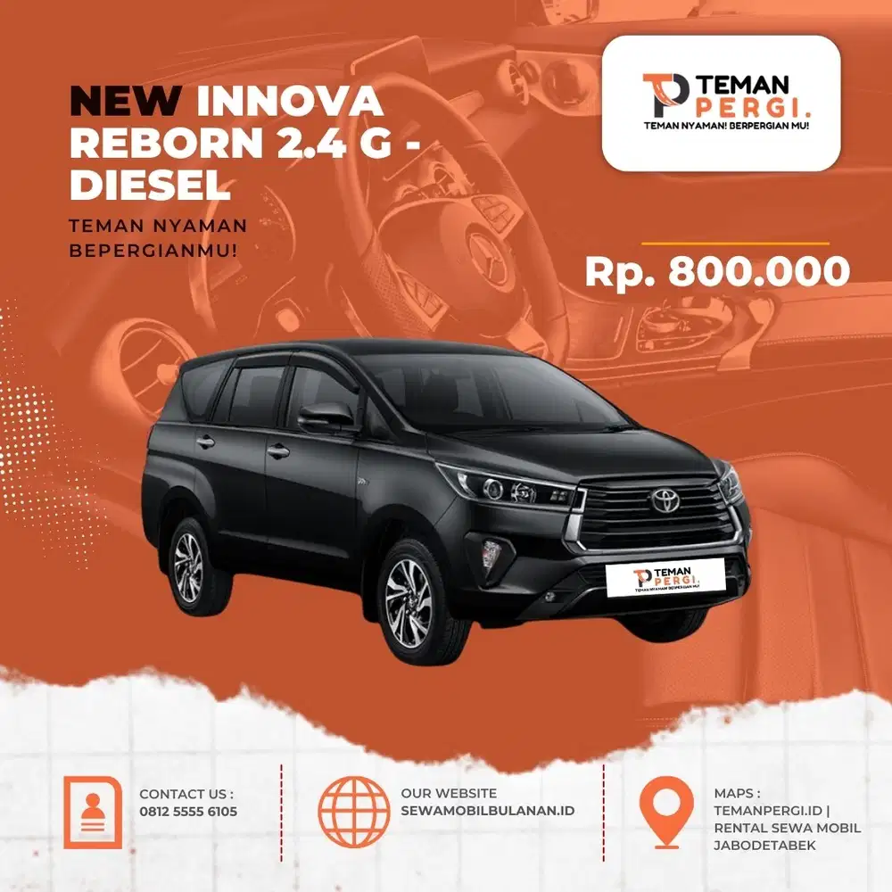 Sewa Mobil Innova Reborn Lepas Kunci | Pembayaran Ke Perusahan