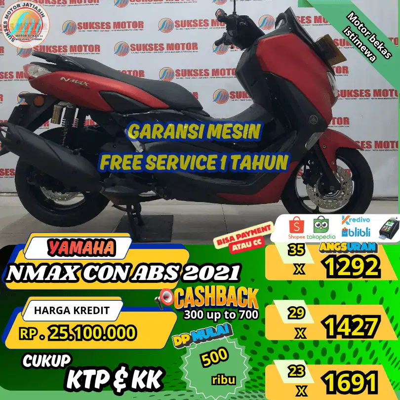 YAMAHA NMAX CON ABS 2025 ANGSURAN TERMURAH SYRT KTP & KK(SUKSESMOTOR)