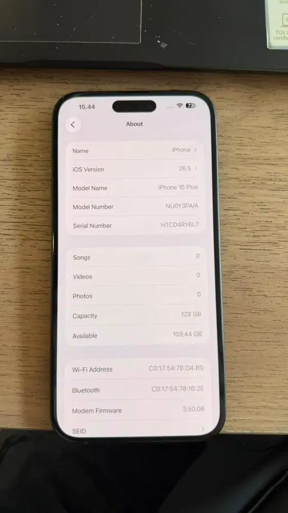 Iphone 15 Plus 128 GB BLACK EX IBOX