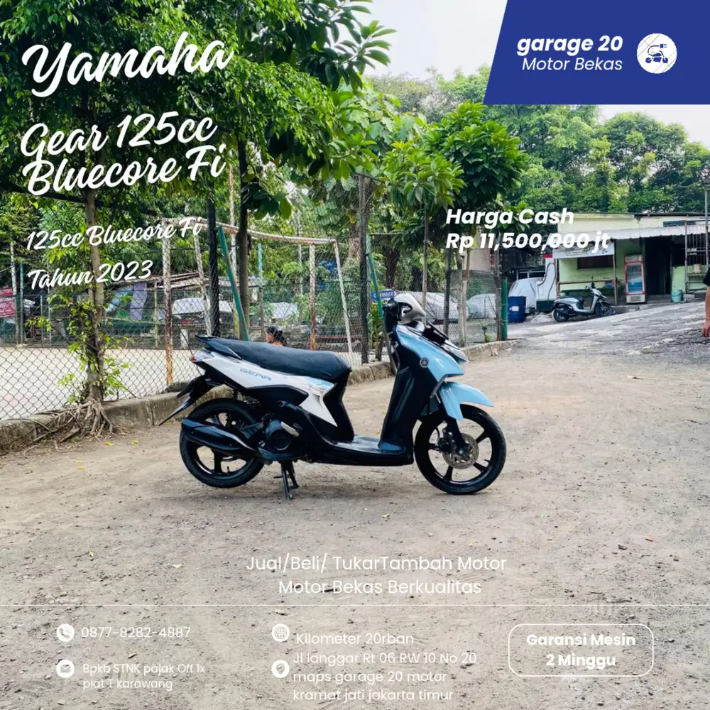 Yamaha Gear 125cc Bluecore Fi Tahun 2023 Pajak Off