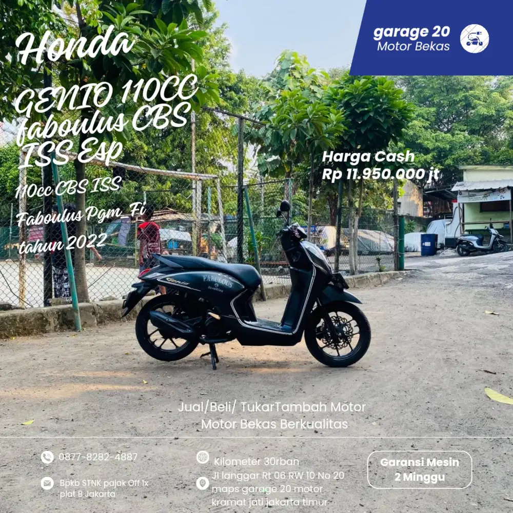 Honda Genio 110cc Faboulus CBS ISS Esp Tahun 2022 Pajak Off