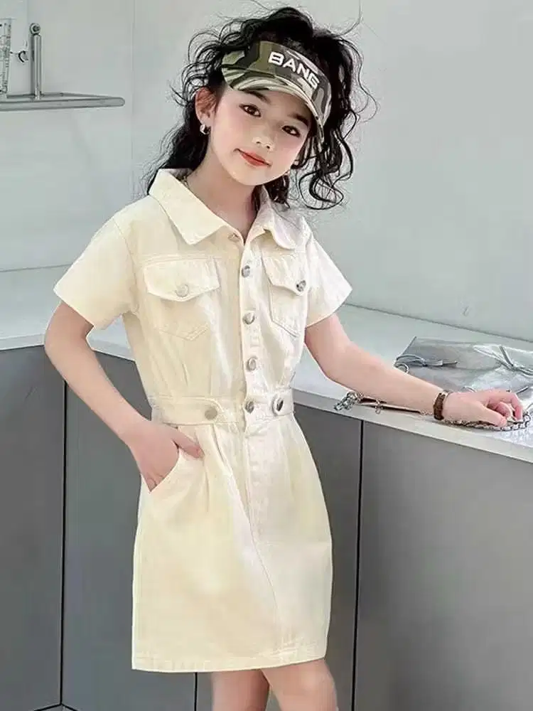 Preloved Dress Anak Jeans Fashion Kekianian Setelan Anak Perempuan