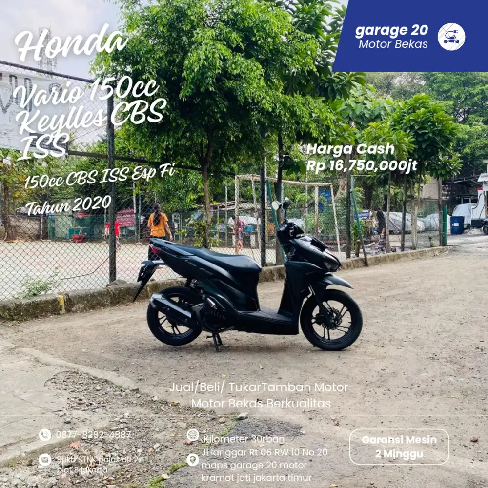 Honda Vario 150cc CBS ISS Esp Keylles Fi Tahun 2020 Pajak Off