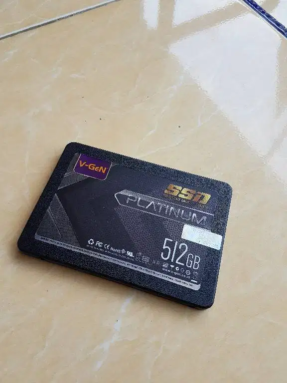 SSD Vgen Platinum 512GB Sata 6gbps sehat 100%