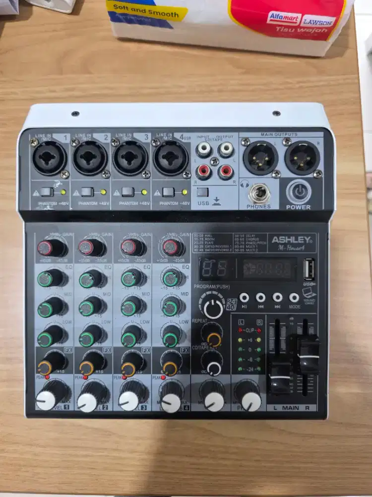 Mixer ASHLEY M-House4 / M House 4 Bluetooth USB Original 4 Channel
