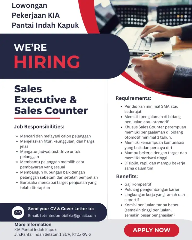 Lowongan sales & marketing otomotif