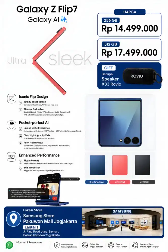 Samsung Galaxy Zflip7 potongan harga