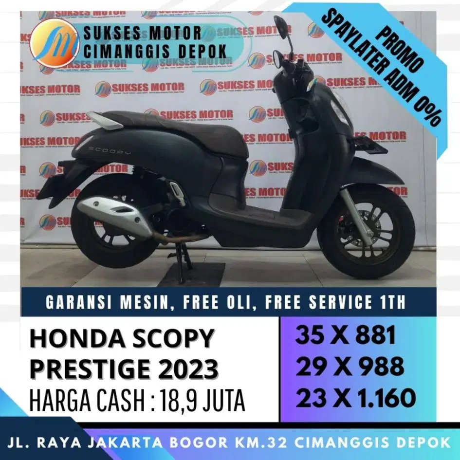 CASH/KREDIT SCOOPY PRESTIGE 2023 DP 900 CICLAN RINGAN [FREE OLI 2X]