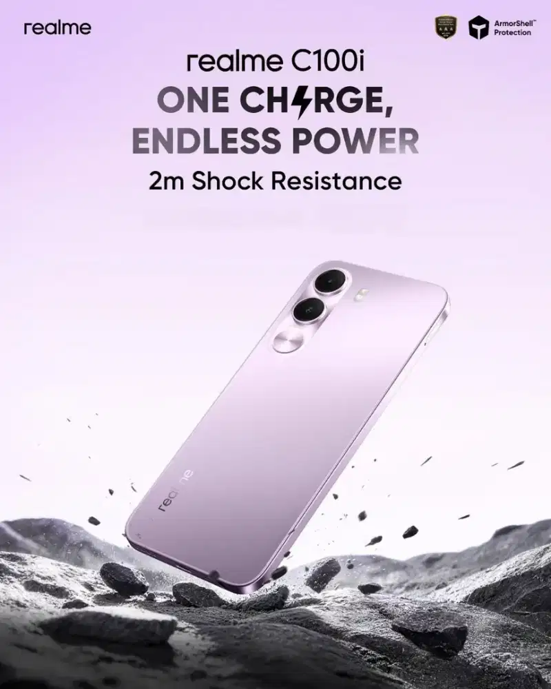 Realme C100 series desain mewah baterai besar