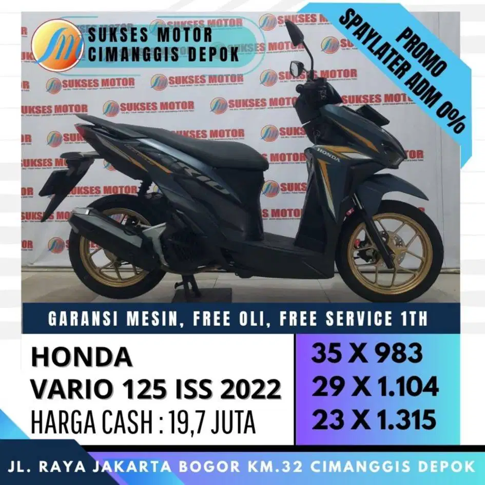 DP 700 VARIO 125 CBS ISS 2022 CASH KREDIT CC PAYLATER BISA