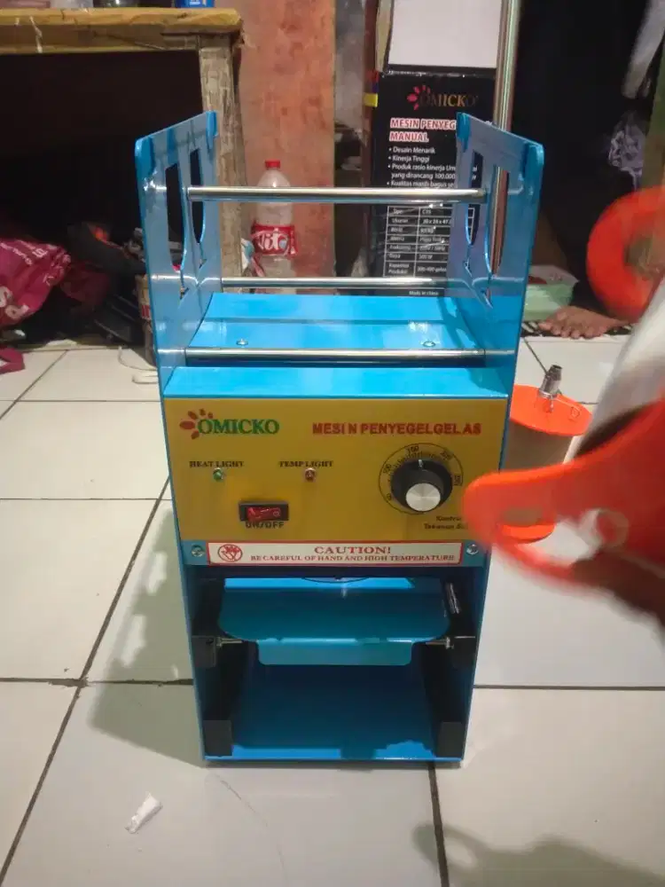 Jual mesin pres cup gelas kondisi masih baru blm pernah di pakai