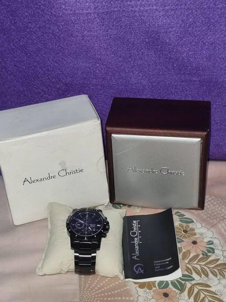 Alexandre Christie AC 6141MC Original Fullset Black Chronograph