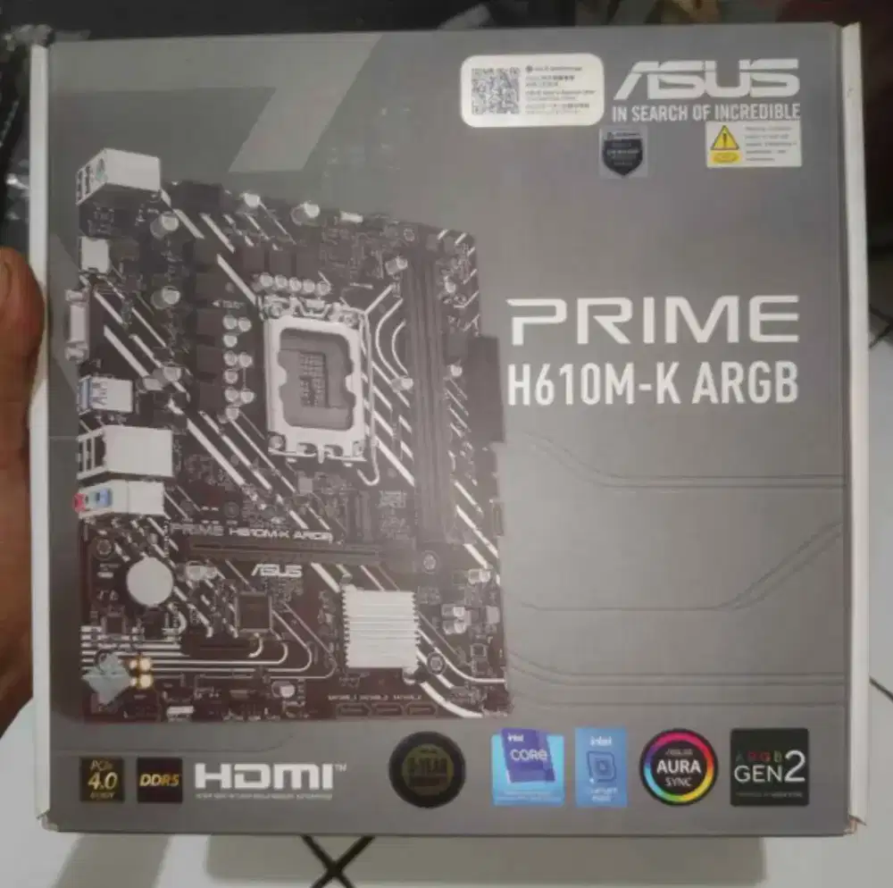 MOTHERBOARD ASUS PRIME H610M-K ARGB DDR5 LGA 1700