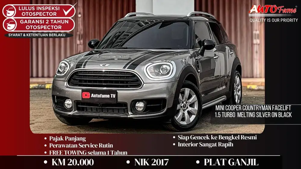Mini Cooper Countryman Facelift 1.5 Turbo NIK 2017 Melting Silver On B