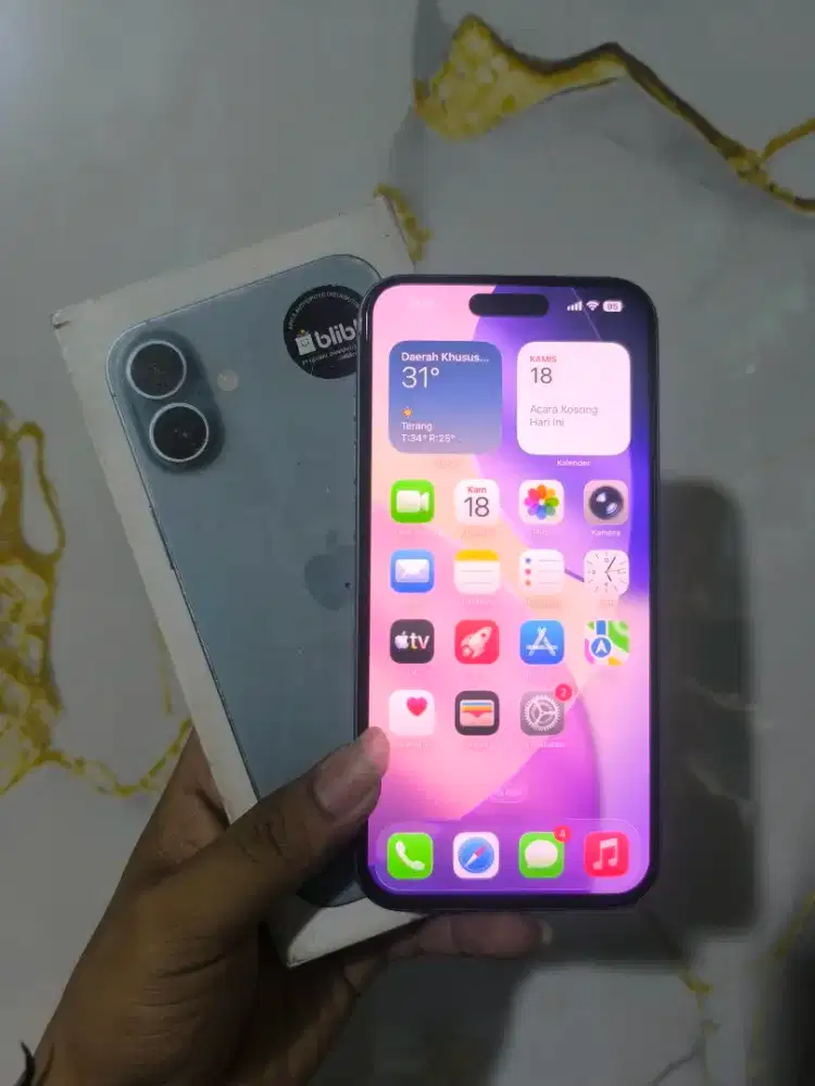 Iphone 16 plus 128 ibox fullset garansi on