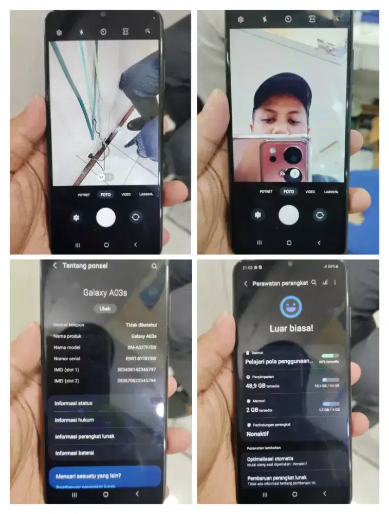 Samsung A03s 4/64GB komplit