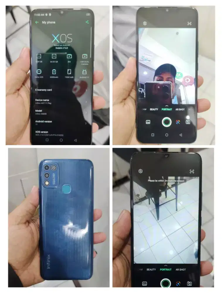 Infinix hot 11play 4/64 komplit