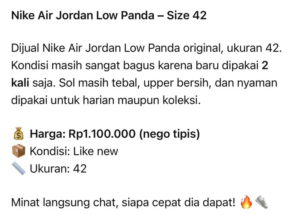 Air Jordan low panda