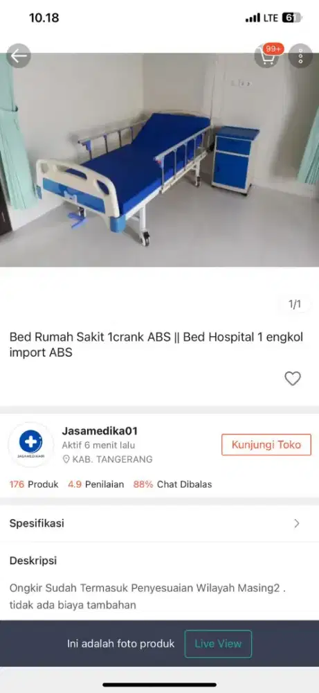 Jual tempat tidur RS