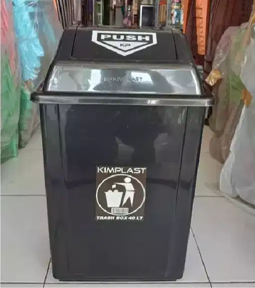 Tempat Sampah Trash Box 25 & 40 Liter Hitam Kimplast