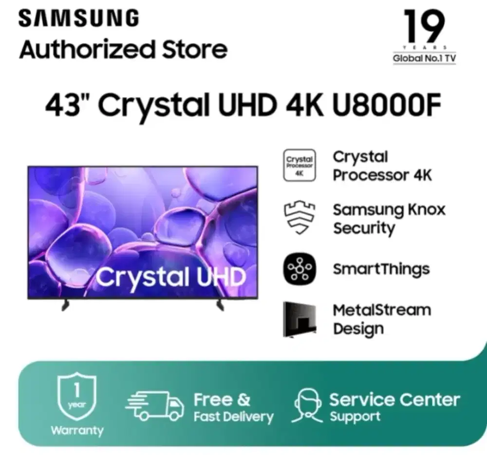 Jual cepat murah Smart TV Samsung Crystal UHD U8000F